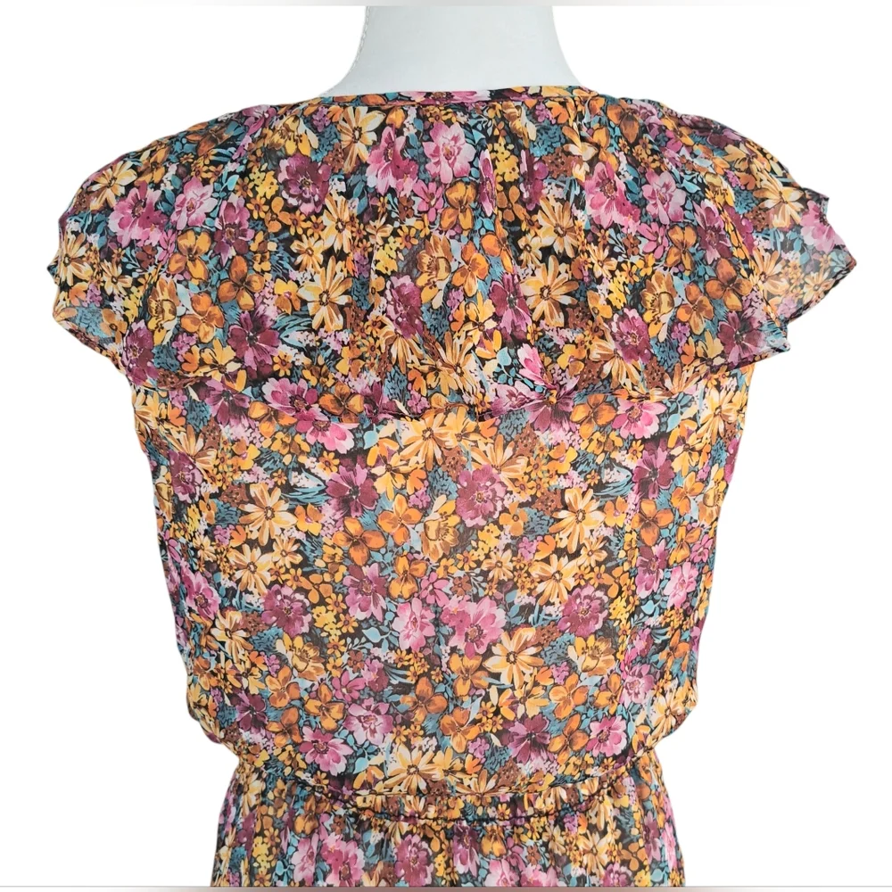 Lavender Brown Floral Maxi Dress in Pink, Purple, and Brown - Picture 6 of 10